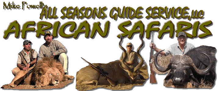 African Safari  Rifle Hunting With All Seasons Guide Service.